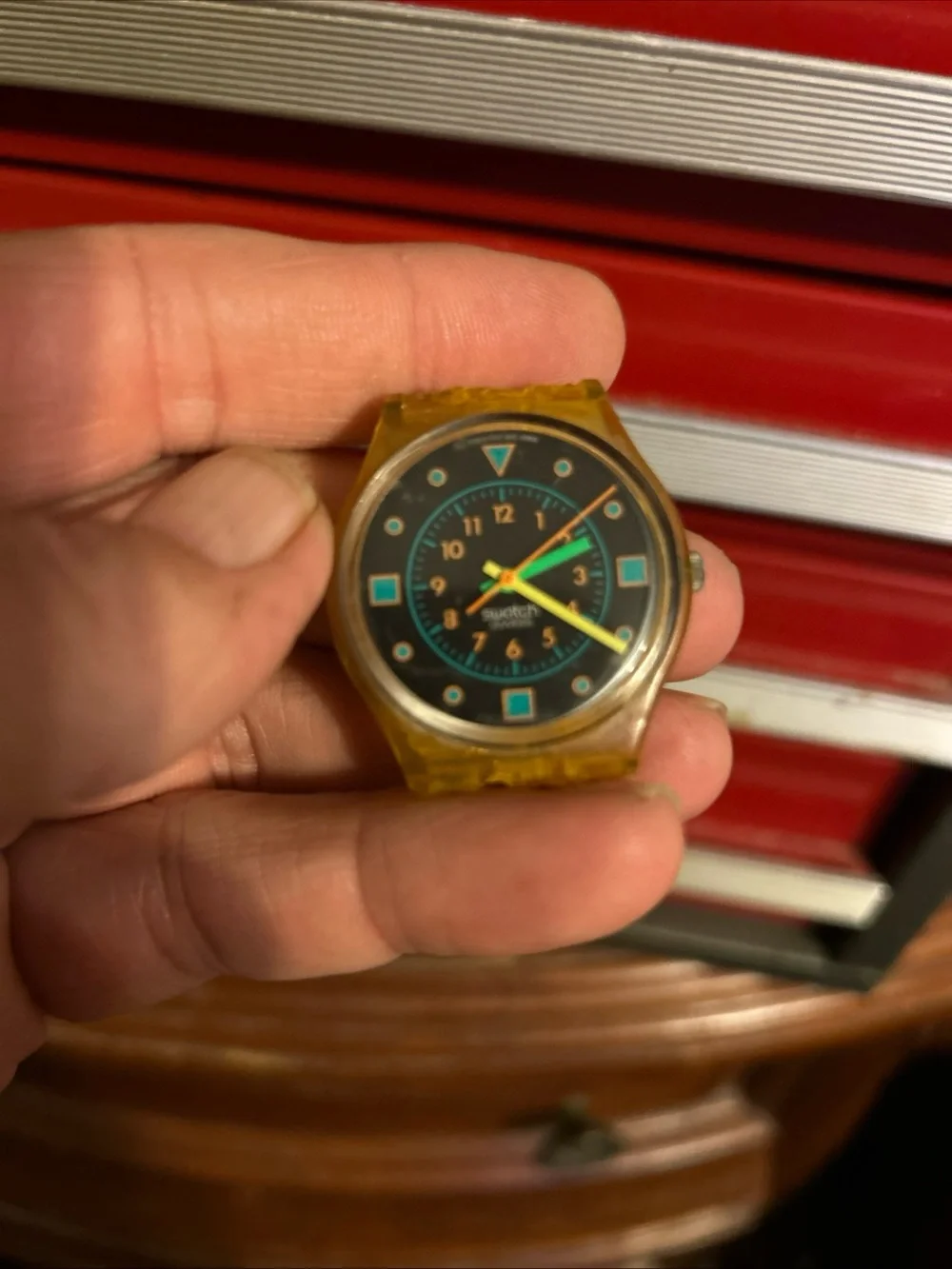 Vintage Swatch Watch Bondi diver GK115 80s Watch Display or parts not tested WOW